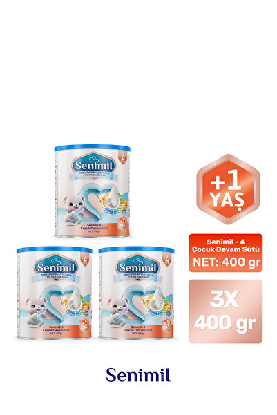 SENİMİL Senimil-4 Çocuk Devam Sütü 400 Gr (+1 YAŞ) 3 Lü Avantaj Paketi