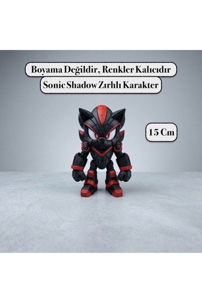 3DcraftTr Sonic Shadow Zırhlı Karakter Heykeli - Koleksiyonluk Oyuncu Figürü ...