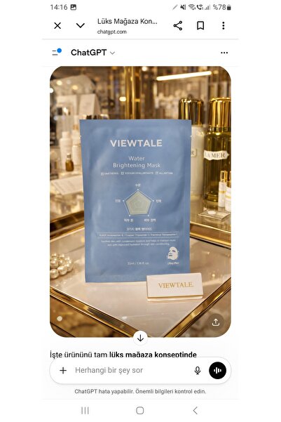 Lavin's VIEWTALE Ürün: Water Brightening Mask Tür: Nemlendirici & aydınlatıcı...