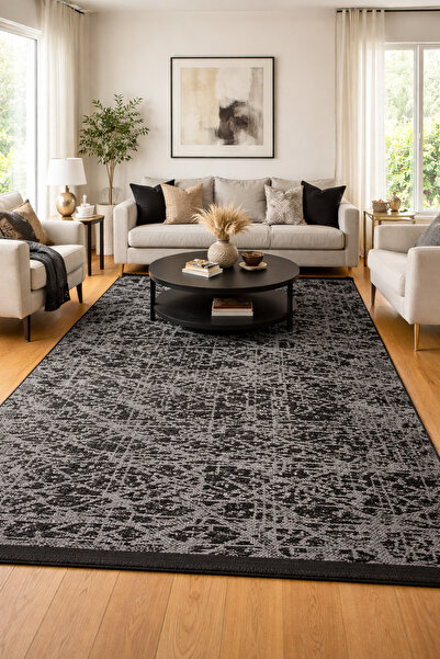 HALISHOP Efes 14 Non-Slip Woven Base Living Room Kitchen Living Room Hallway ...