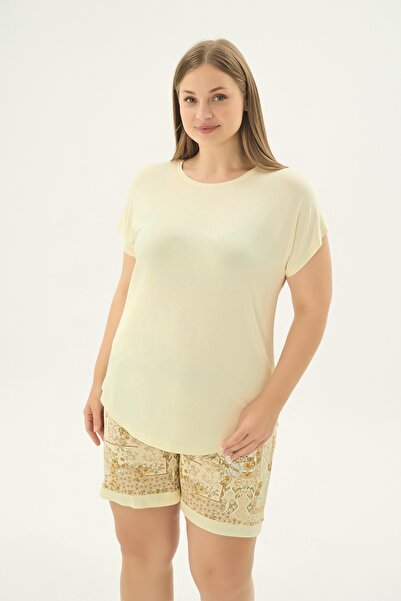 Sevim 17668 Women's Big Size Shorts Set