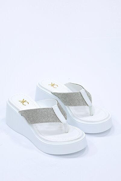 kajal ayakkabı Dl 09 Flip Flops with Stones