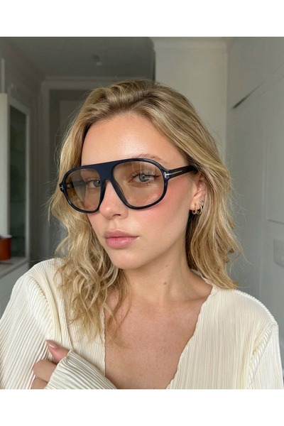 funeyes Vintage Black Soft Glass Pilot Sunglasses Uv400 Men's Women's Sunglasses