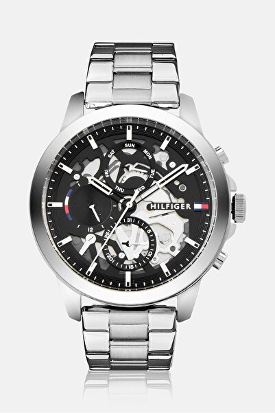 Tommy Hilfiger Men 1710477 Quartz Stainless Steel Watch 45mm, Silver