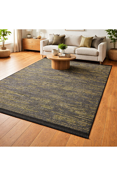 HALISHOP Efes 11 Non-Slip Woven Base Living Room Kitchen Living Room Hallway ...