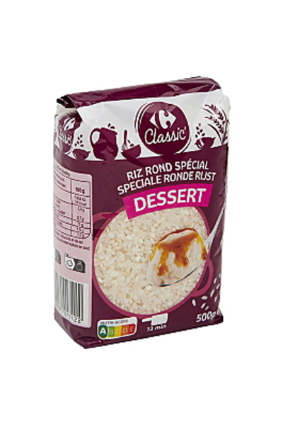 Carrefour Classic Round rice for dessert, 500 g