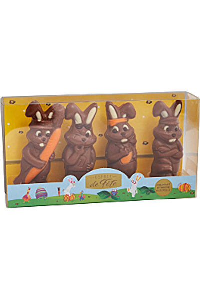 Esprit de Fete Figurine iepurași de ciocolată cu lapte Esprit de Fete, 120g