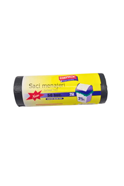 Egepack Saci de gunoi de 25 L, HDPE, 50 bucăți/rolă, 50 role/cutie - Cutie plină