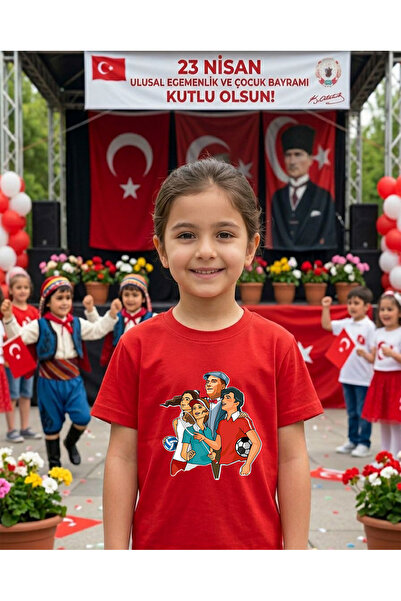 LORVEX Μπλουζάκι με στάμπα από βαμβάκι με θέμα την 23η Απριλίου, Unisex για π...