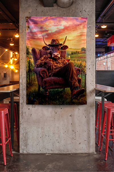 Vagonik Αστεία αγελάδα αγρότης με μοντέρνο σχέδιο ταπετσαρίας τοίχου 451