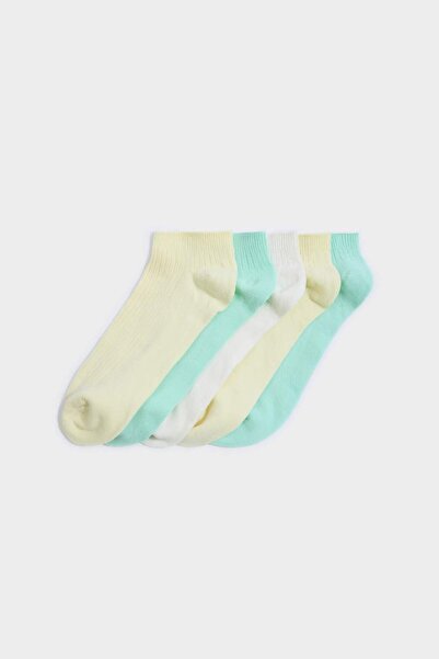 DeFacto Γυναικείες άνετες ελαστικές κάλτσες από βαμβάκι 5 τεμαχίων H3023AXNS