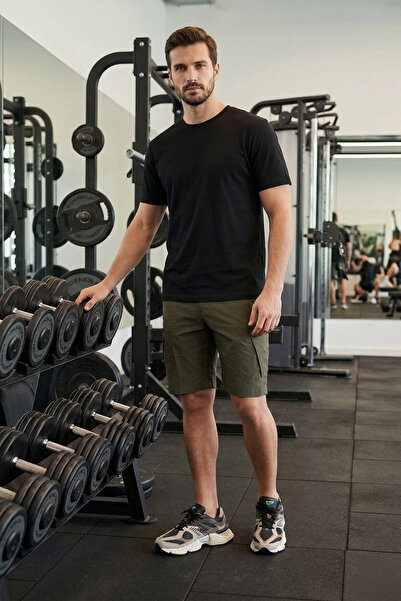 Buratti Normal Fit Cargo Pocket Elastic Waist Bermuda Shorts Men's Shorts 693263