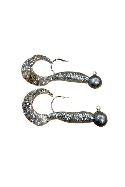 esca fishing 2 ADET VMC İĞNE JİG HEAD TAKILI 7 GRAM ORAK KUYRUK KURT (cipura,...