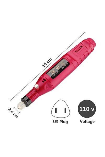 JeiibrZui Pilă electrică de unghii, 6 capete + 6 inele smirghel incluse, 20.0...