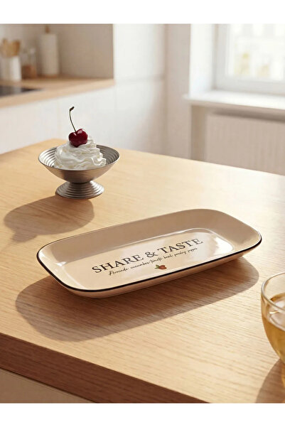 LC Waikiki Lcw Home Mixed Printed Ceramic Presentation Plate