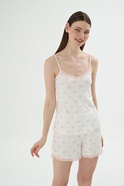 Sevim 17806 Women's Thin Strap Shorts Set