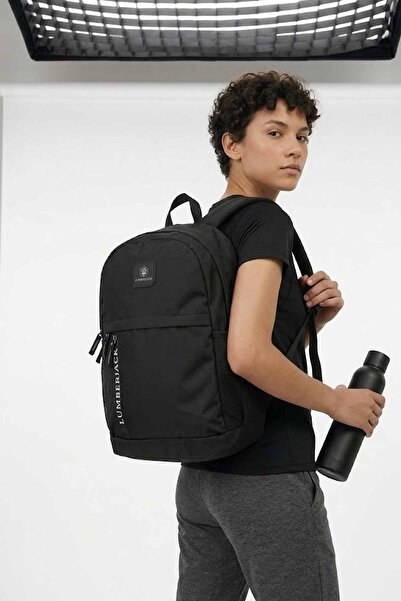 lumberjack Black Men's Backpack - School and Daily Travel Bag with 15.6 Inch ...