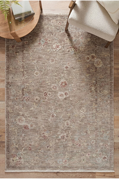 essense Home&Living Dopamin Çiçek Desenli Halı Modern Dokuma Taban Salon Otur...