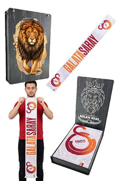 Galatasaray Λευκό σάλι-μαντήλι με προστασία UV και κουτί δώρου
