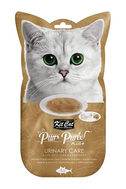 Kit4Curious Kit Cat Puree Plus Urinary Care Tuna & Cranberry Cat Wet Food & T...