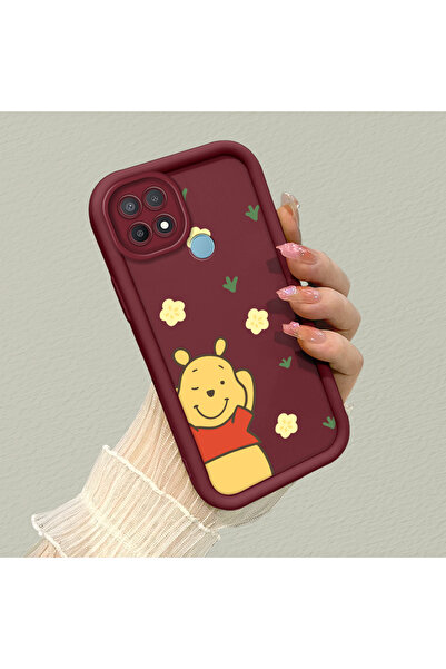 ARTISHELL Oppo A15/A15S Uyumlu Winnie the Pooh desenli, lüks silikon telefon ...