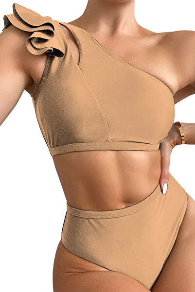 EFAYN.RO Women's swimsuit, 2 pieces, bustier top and high waisted panties, si...