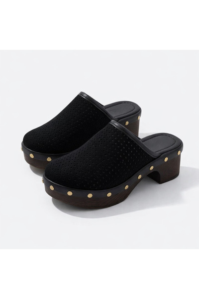 PATRON SHOES Kadın Platform Dolgu Topuk Terlik Günlük Şık Rahat Terlik