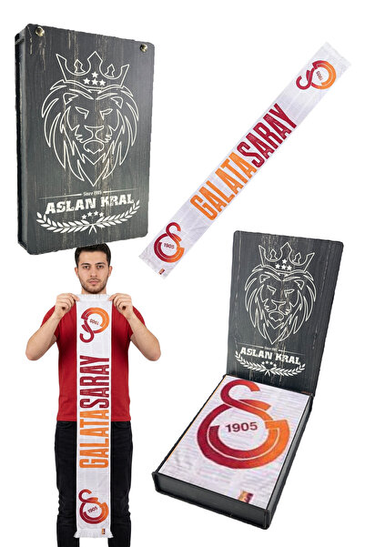 Galatasaray Λευκό σάλι-μαντήλι με δώρο LAZER BOX