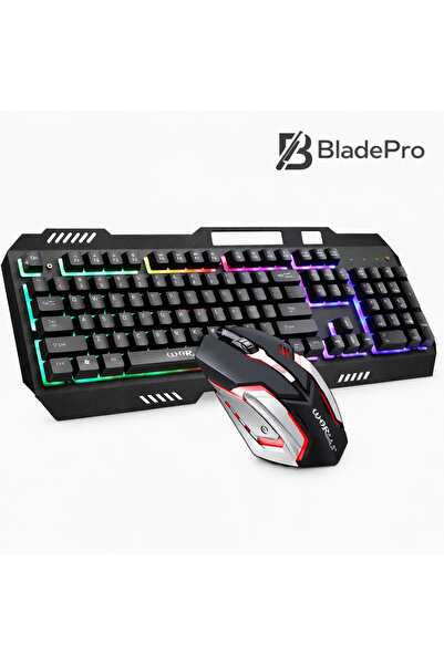 BladePRO Set tastatura gaming RGB + mouse, WarWorlf KM-003, iluminare LED, co...