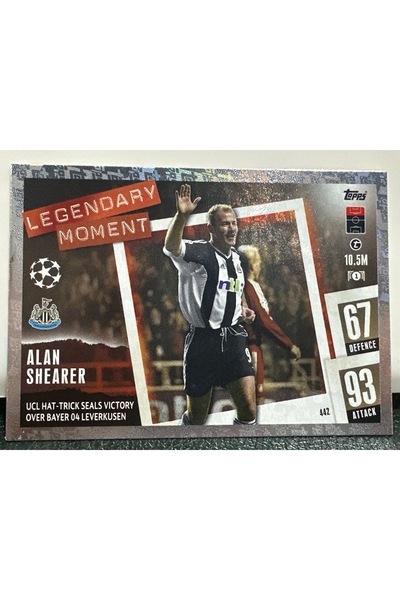 Match Attax لحظة أسطورية آلان شير 04ليفركوزن هاتريك