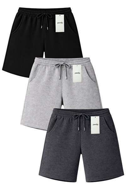 pandy Σετ 3 τεμαχίων Unisex Basic Σορτς Πλήρους Εφαρμογής