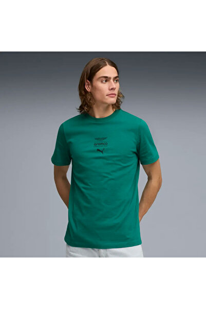 Puma AMF1 Essential Logo Tee 1 Yeşil Erkek T-Shirt