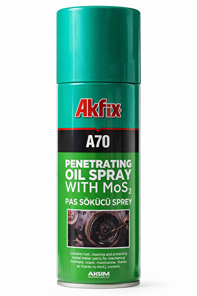 Akfix A70 Σπρέι Διεισδυτικό με MoS2, Σπρέι Αφαίρεσης Σκουριάς, Πολυλειτουργικ...