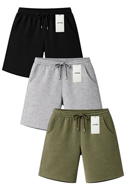 pandy Σετ 3 τεμαχίων Unisex Basic Σορτς Πλήρους Εφαρμογής