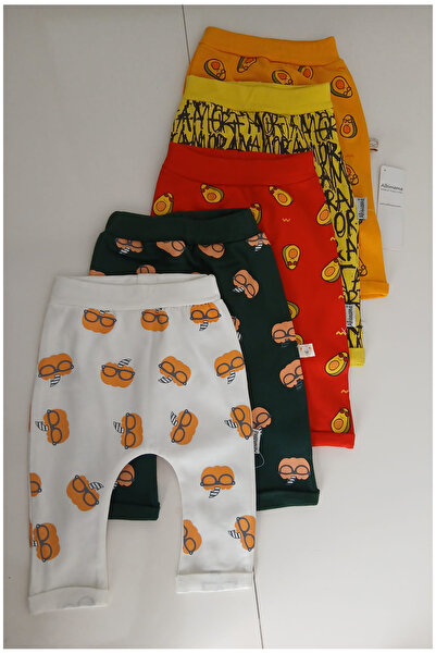 Albimama Baskılı Bebek Pantolon-5'li Set