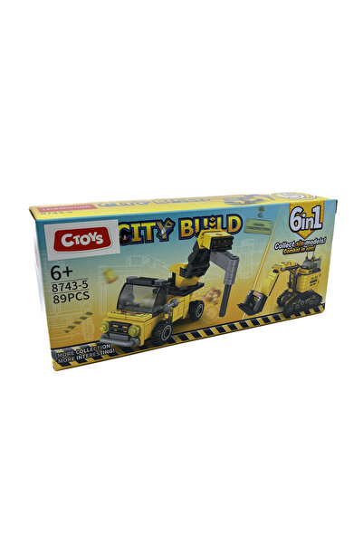 LELEBROTHER City Build İş Makinesi Seti Eğitici Blok Oyuncak No-5