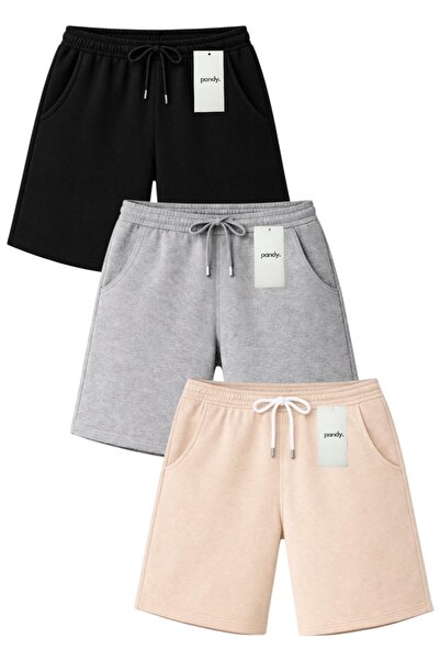 pandy Σετ 3 τεμαχίων Unisex Basic Σορτς Πλήρους Εφαρμογής