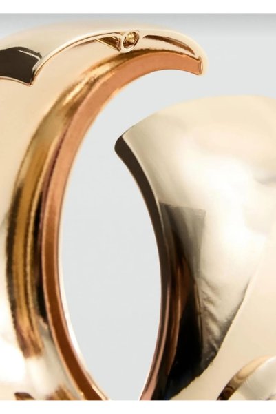 Lunarie Xuping Large Pearl Detailed Wide Cuff Bracelet - Gold Steel Anti-Allergic Vip Vintage Women's Bracelet