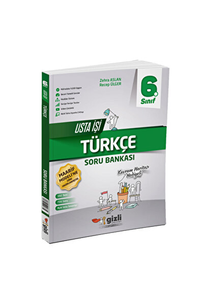 Gizli Yayınları 6. Sınıf Türkçe Usta İşi Soru Bankası