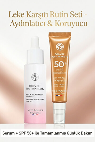 Yves Rocher Leke Karşıtı Güneş Koruyucu Cilt Seti - Serum 30 ml ve SPF 50+ Kr...