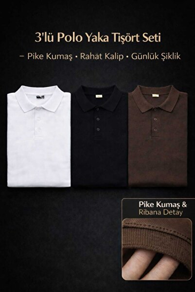 Castello Muški set od 3 delova: polo majica s kratkim rukavima | Lacoste tkan...