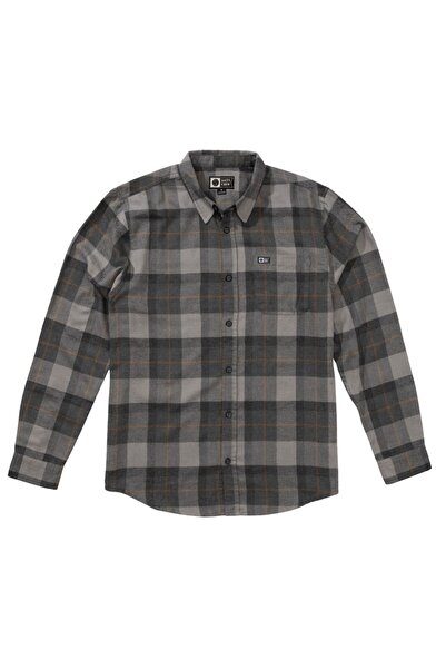 Salty Crew EARLY BIRD LS Φανελένιο Πουκάμισο Ανθρακί XL