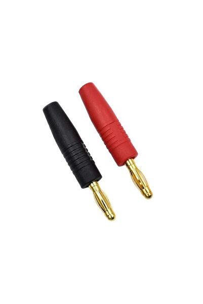 AMASS Conectori banană placați cu aur de 4 mm (1 roșu + 1 negru)