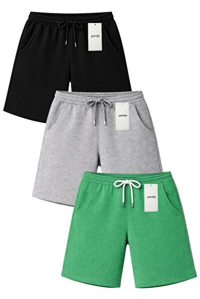 pandy Σετ 3 τεμαχίων Unisex Basic Σορτς Πλήρους Εφαρμογής