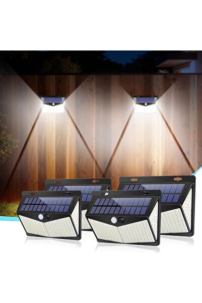 LEDIGANT Set de 4 lămpi solare cu senzor de mișcare, iluminare intensă