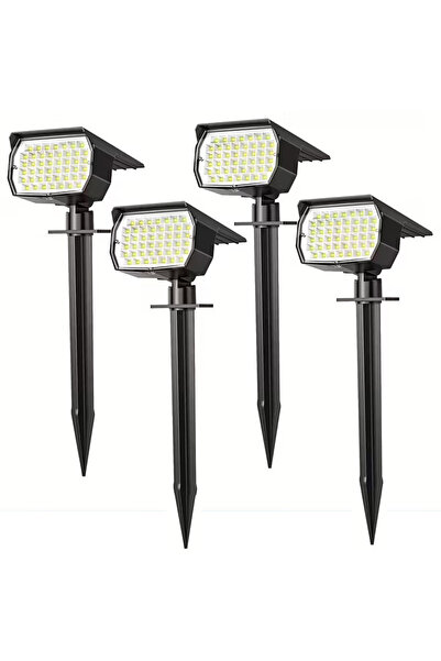 LEDIGANT Set de 4 lămpi solare de grădină, lumină rece 6500K, IP65