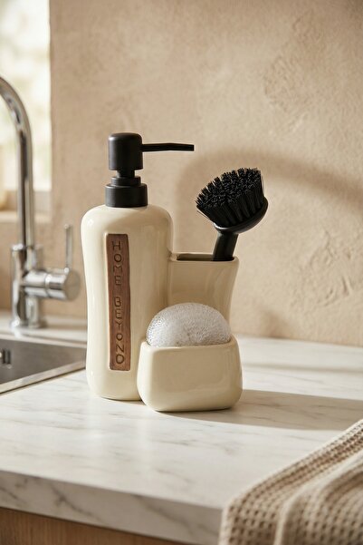 ACAR Vilya Κρέμα Δοχείου Υγρού Σαπουνιού με Σφουγγάρι & Θάλαμο Βούρτσας - 400 ml