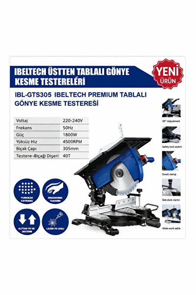 İBELTECH KIZAKLI GÖNYE TESTERESİ GT305
