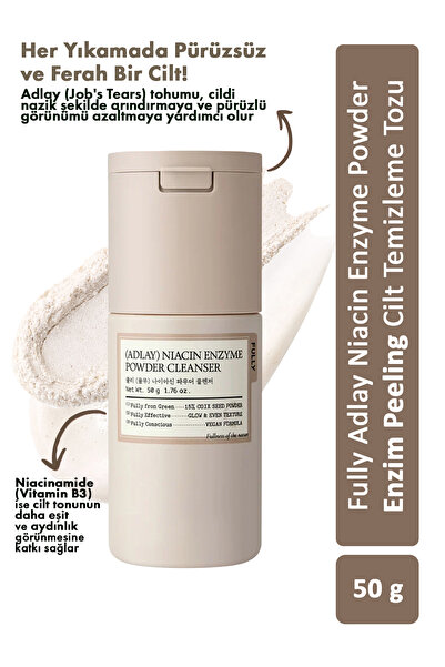 FULLY Adlay Niacin Enzyme Powder Cleanser / Enzim Peeling Cilt Temizleme Tozu...