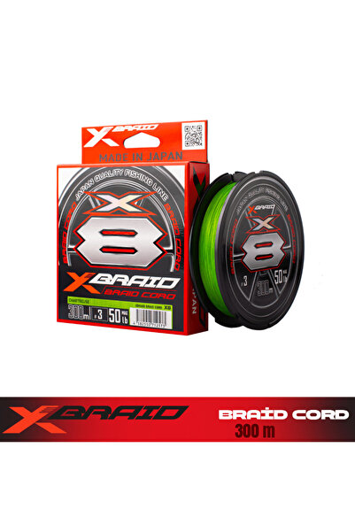 YGK X035 Braid Cord PE X8 300M Chartreuse İp Misina
